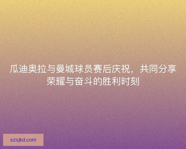 瓜迪奥拉与曼城球员赛后庆祝，共同分享荣耀与奋斗的胜利时刻